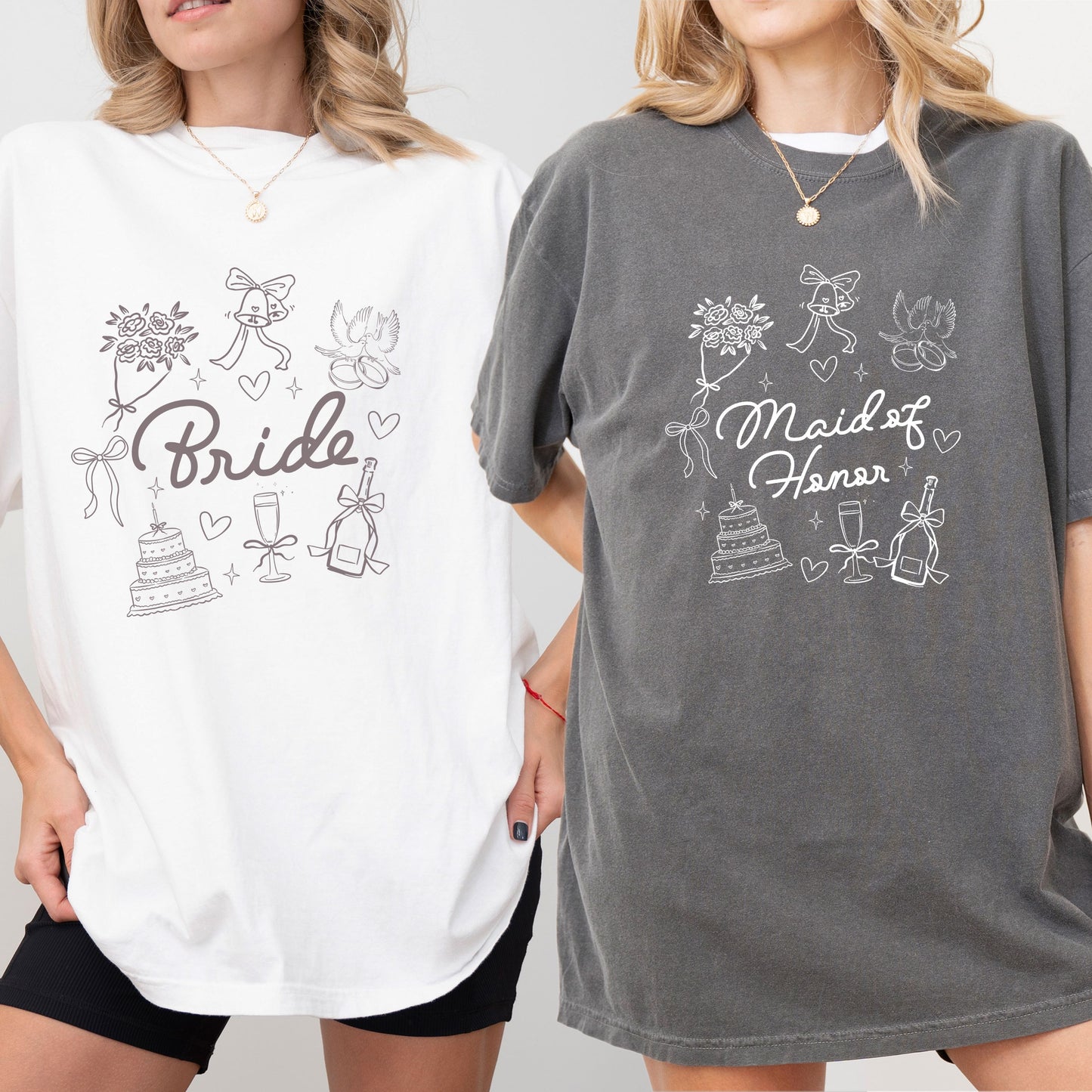 Bride Bridesmaid Shirt, Bridal Party Gift, Trendy Bachelorette Merch, Custom Wedding Day Getting Ready, Group Matching Tee, Comfort Colors