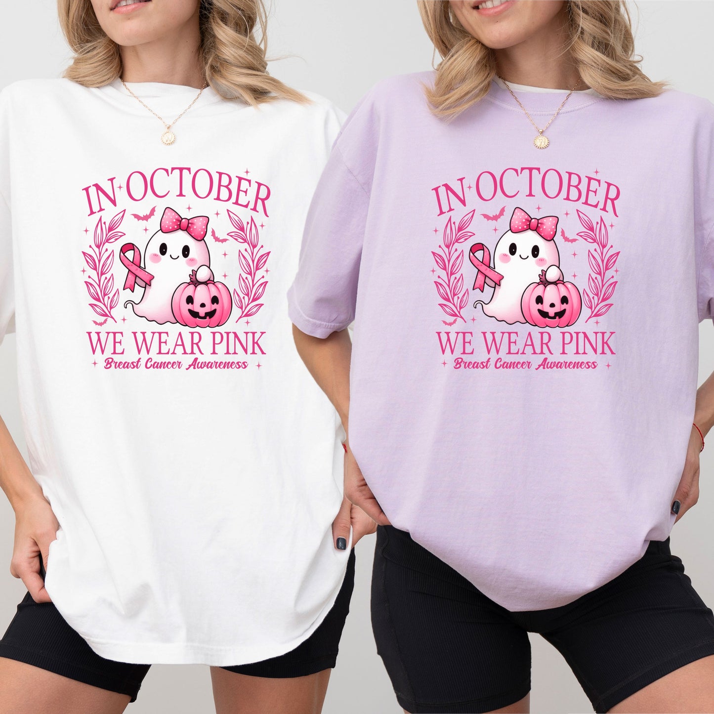 Comfort Colors® Breast Cancer Support Squad Shirt, Family Breast Cancer, Cancer Support team Shirt, In October We Wear Pink Ghost Shirt