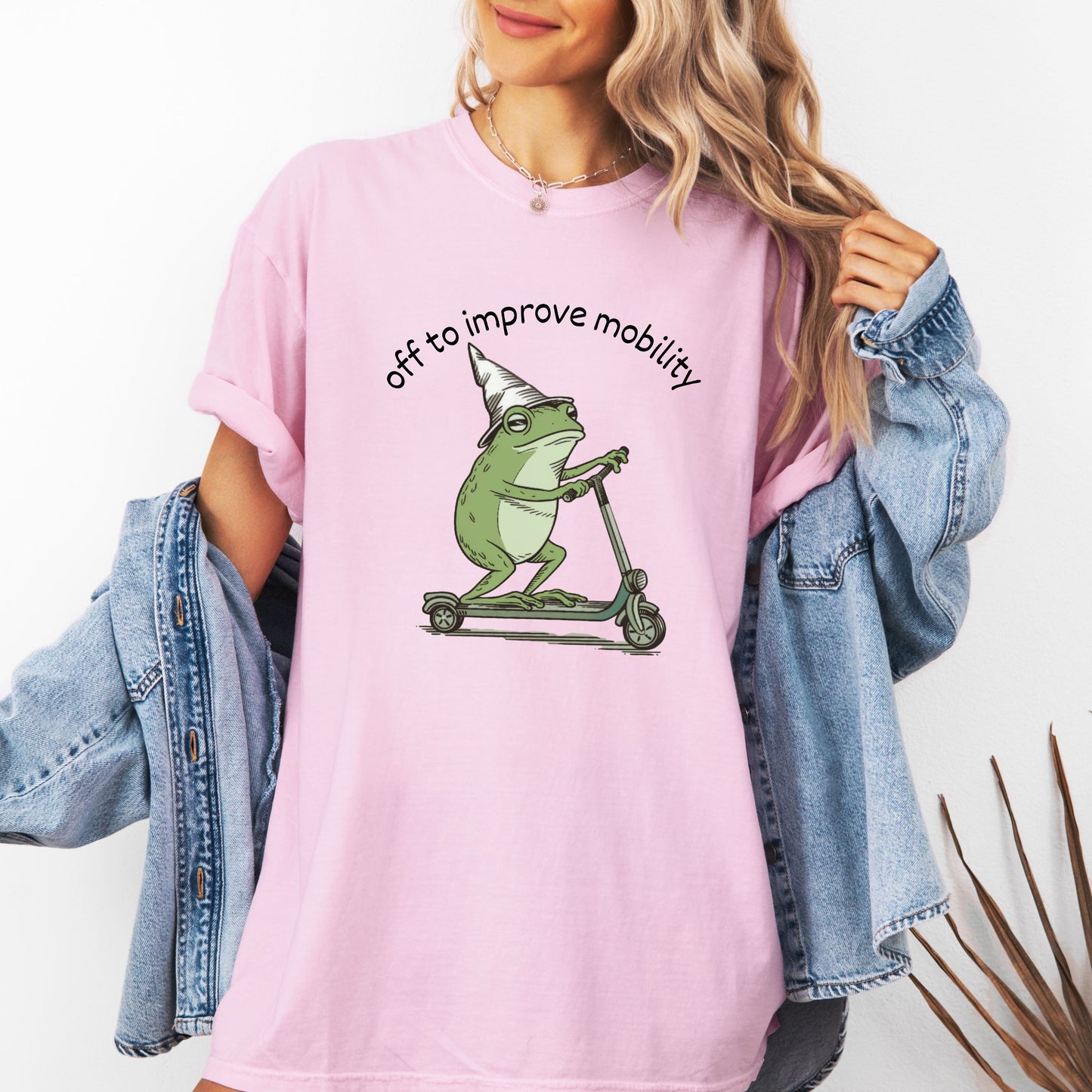 Physical Therapy Gift, Off To Improve Mobility Frog Sweatshirt, OT Student Graduation Gift, Funny PT Crewneck, Whimsical Frog Scooter Shirt