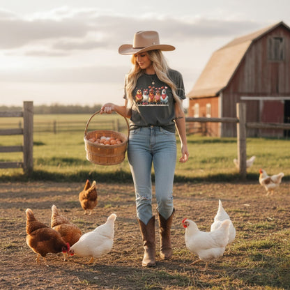 Valentine Chickens Shirt, Farmers Chicken Valentine Gift Tee, Funny Farm Valentine Shirt, Chicken Lover Gift, Comfort Colors Valentine Shirt