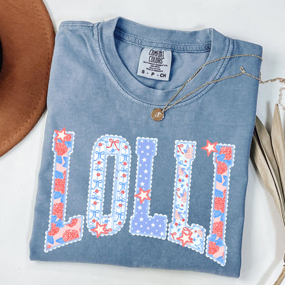 Coquette Patriotic Mama Mini Matching Shirts, Fourth of July Mommy and Me Tee, Floral Bow USA Shirt, 250th Years USA  Anniversary Family Outfit