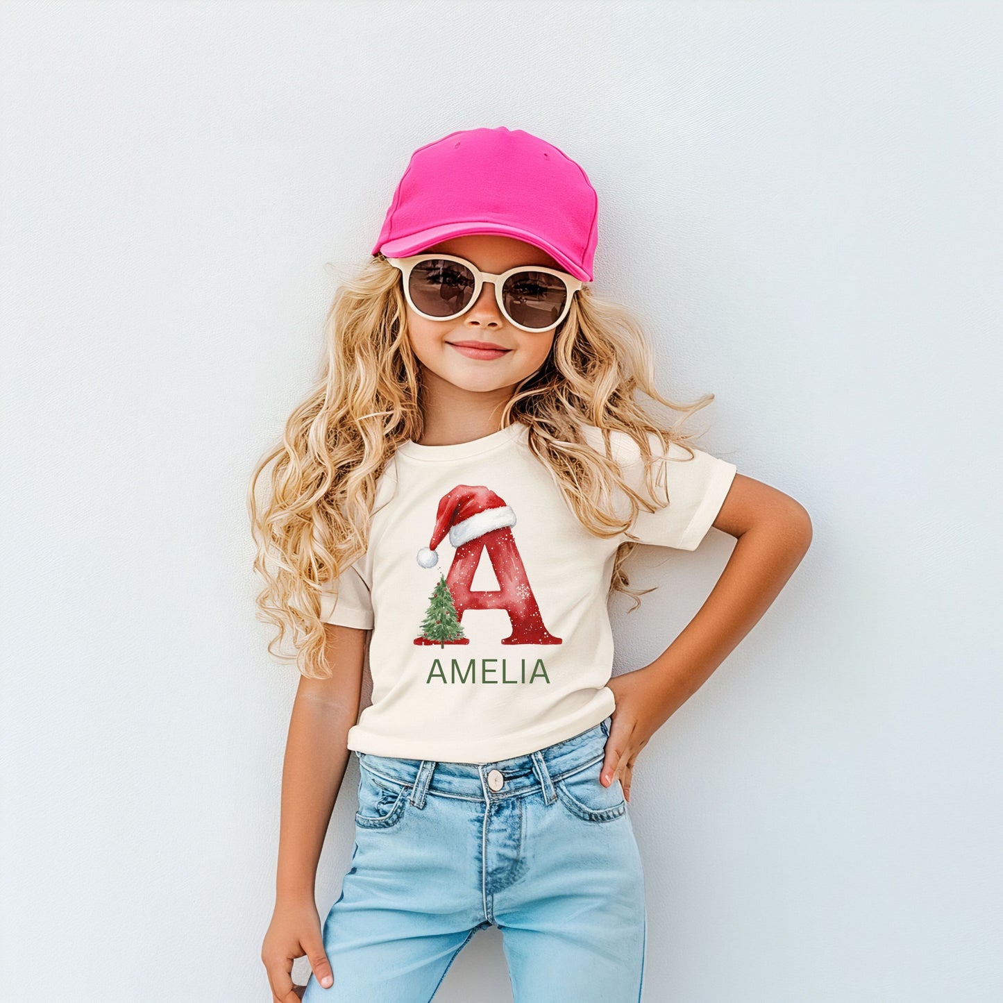 Custom Christmas Name Shirt, Family Christmas Shirt, Funny Family Xmas Pjs, Christmas Custom Letter Shirt, Personalized Christmas Family Tee