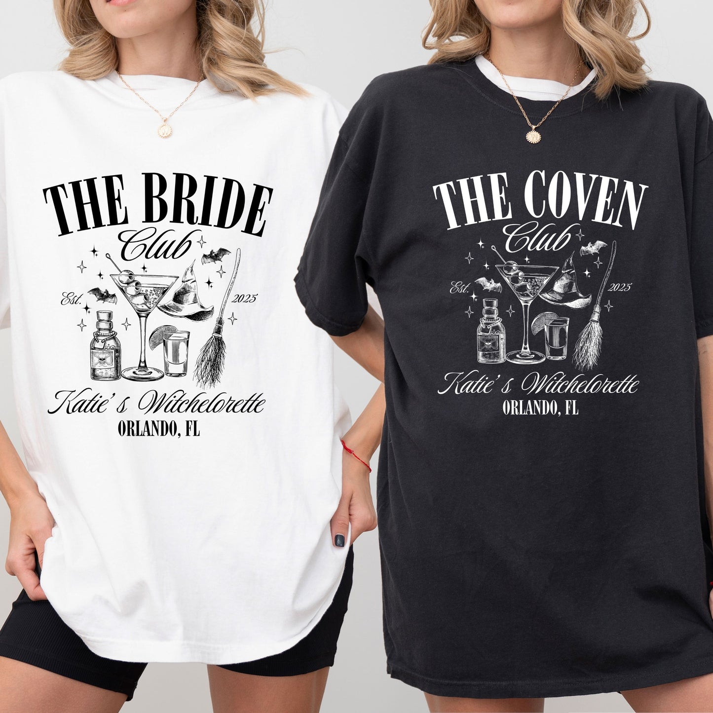 Custom Witchy Bachelorette Shirt Halloween Bachelorette Party Shirt Witchy Bride Shirt The Coven Spooky Bridal Party Gift Gothic Wedding Tee