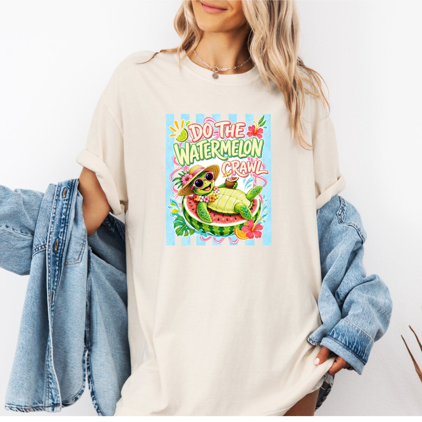 Do The Watermelon Crawl Shirt, Country Concert Tee, Watermelon Turtle Shirt, Tropical Summer Shirt, Hawaiian Vacation Shirt
