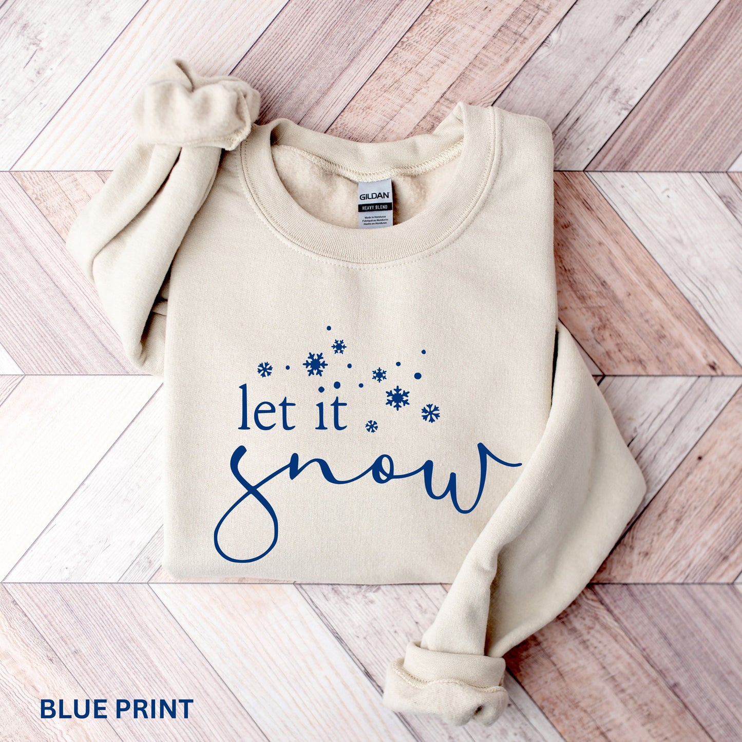 Let It Snow Sweatshirt, Winter Crewneck Sweatshirt, Cozy Snowflake Pullover, Unisex Winter Sweatshirt, Cold Weather Outfit, Snow Hoodie