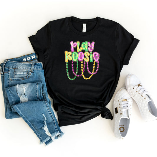 Play Boosie Mardi Gras Shirt 2026, Carnival Mardi Gras Beads Tee, Louisiana New Orleans Party Crew, Fat Tuesday Graphic Tee