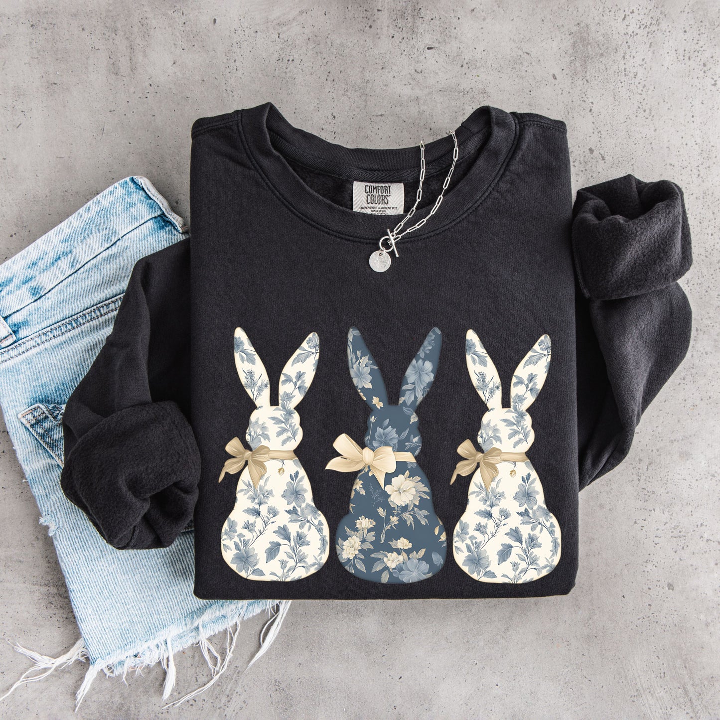 Coquette Bow  Floral Easter Bunny , Cute Easter Hoodie for Women, Easter Rabbit Sweatshirt, Easter Gift,Spring Rabbit Pullover