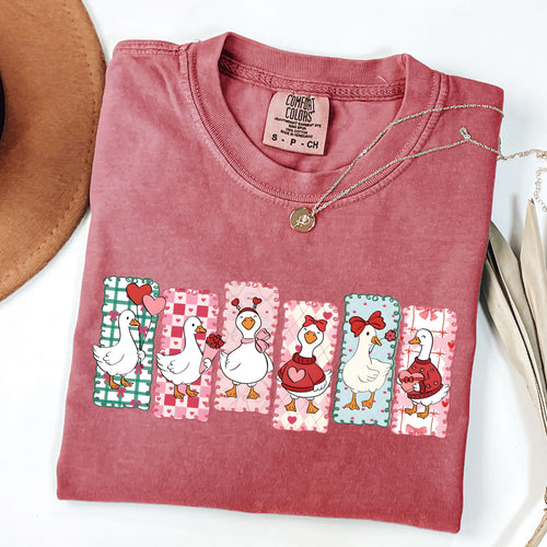 Just a Love Goose Valentine Day Shirt, Comfort Colors® Funny Valentine Shirt, Silly Goose Shirt, Cute Goose Lover Gift