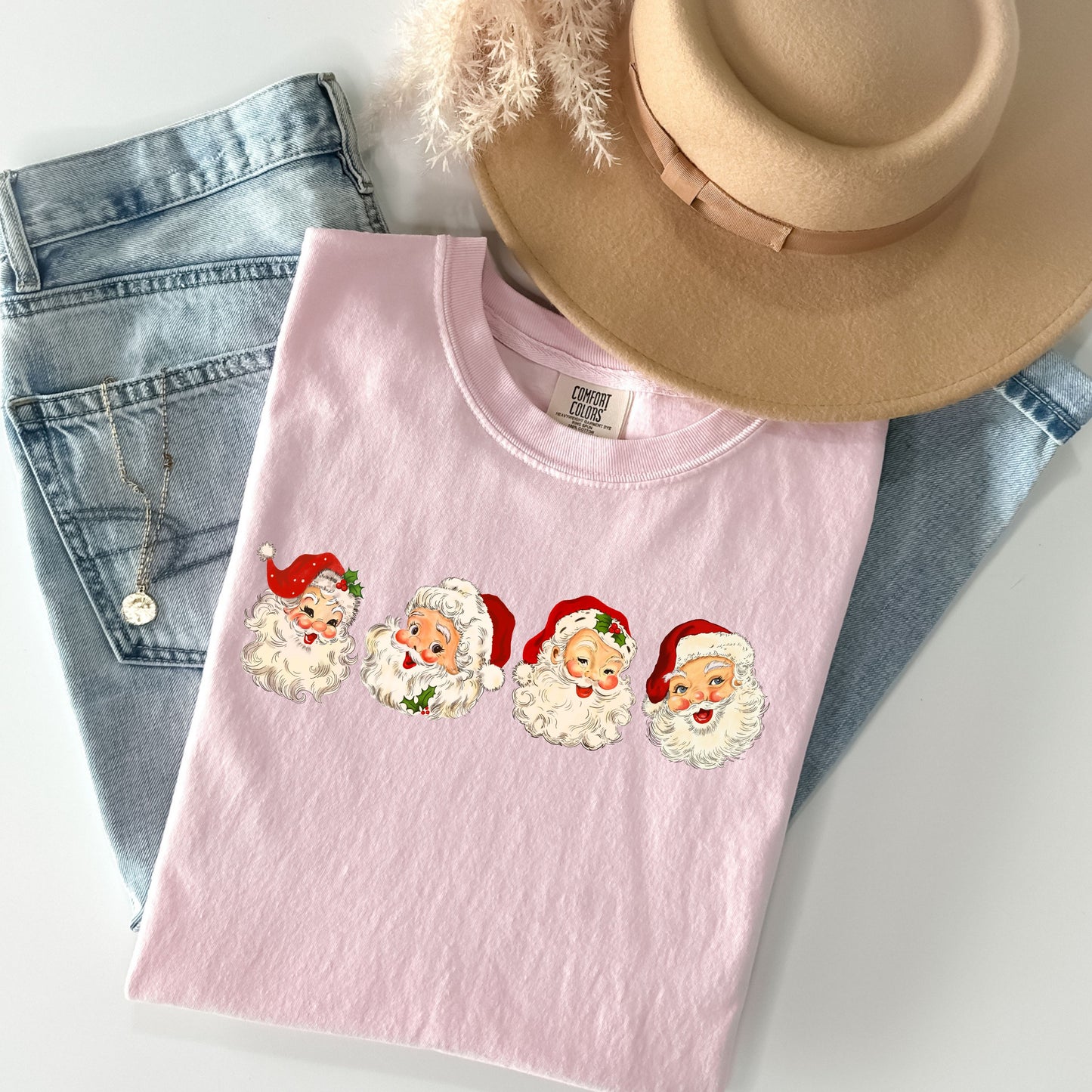 Vintage Santa Claus Comfort Colors® Shirt Sweatshirt Hoodie, 100% Cotton T-Shirt, Retro Santa Claus Christmas Gift,Cute Santa Claus Xmas Tee