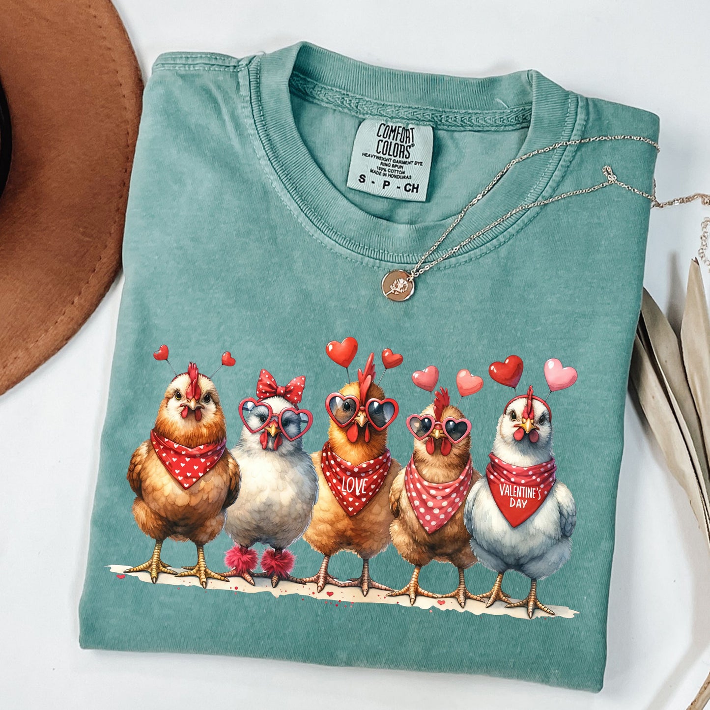 Valentine Chickens Shirt, Farmers Chicken Valentine Gift Tee, Funny Farm Valentine Shirt, Chicken Lover Gift, Comfort Colors Valentine Shirt