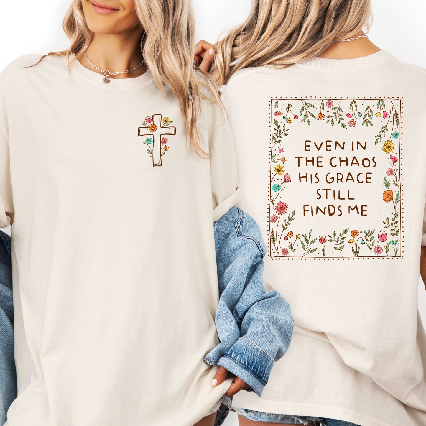 His Grace Finds Me Shirt, Boho Christian Tee, Faith Based Tee, Religious Gift for Her, Church Group Shirt, Bible Study Tee, Jesus Lover Tee