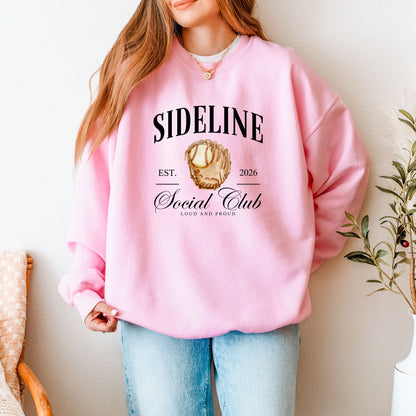 Baseball Social Club Sweatshirt, Baseball Girlfriend Sweater,Baseball Sweatshirt, Baseball Mom Sweat, Baseball Lover Gift, Game Day Sweater