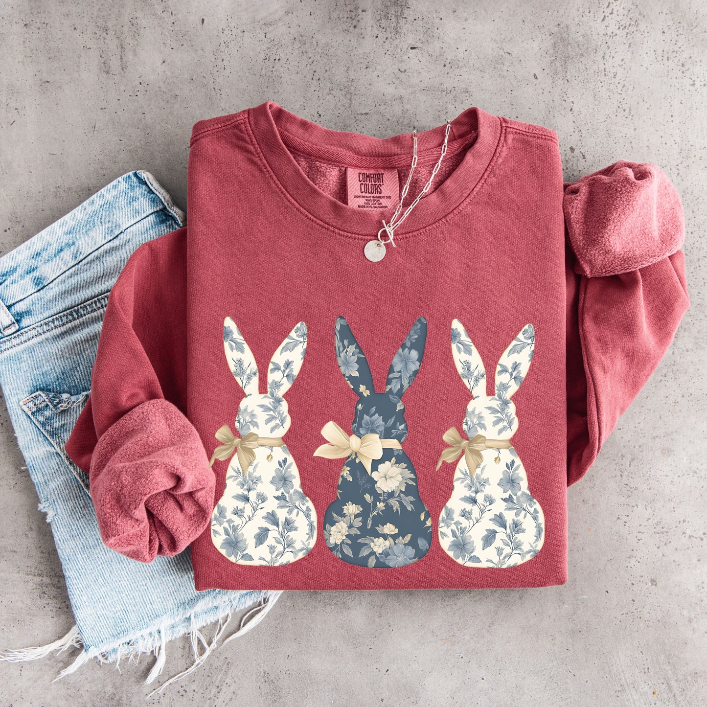 Coquette Bow  Floral Easter Bunny , Cute Easter Hoodie for Women, Easter Rabbit Sweatshirt, Easter Gift,Spring Rabbit Pullover