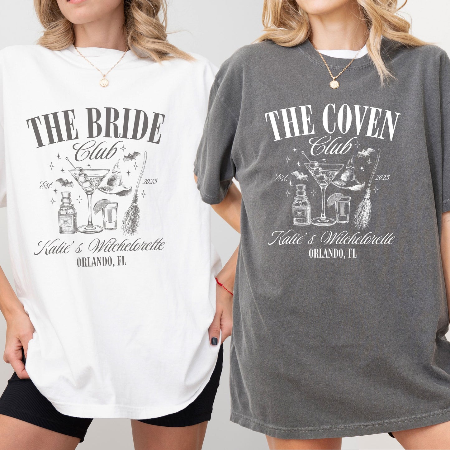 Custom Witchy Bachelorette Shirt Halloween Bachelorette Party Shirt Witchy Bride Shirt The Coven Spooky Bridal Party Gift Gothic Wedding Tee