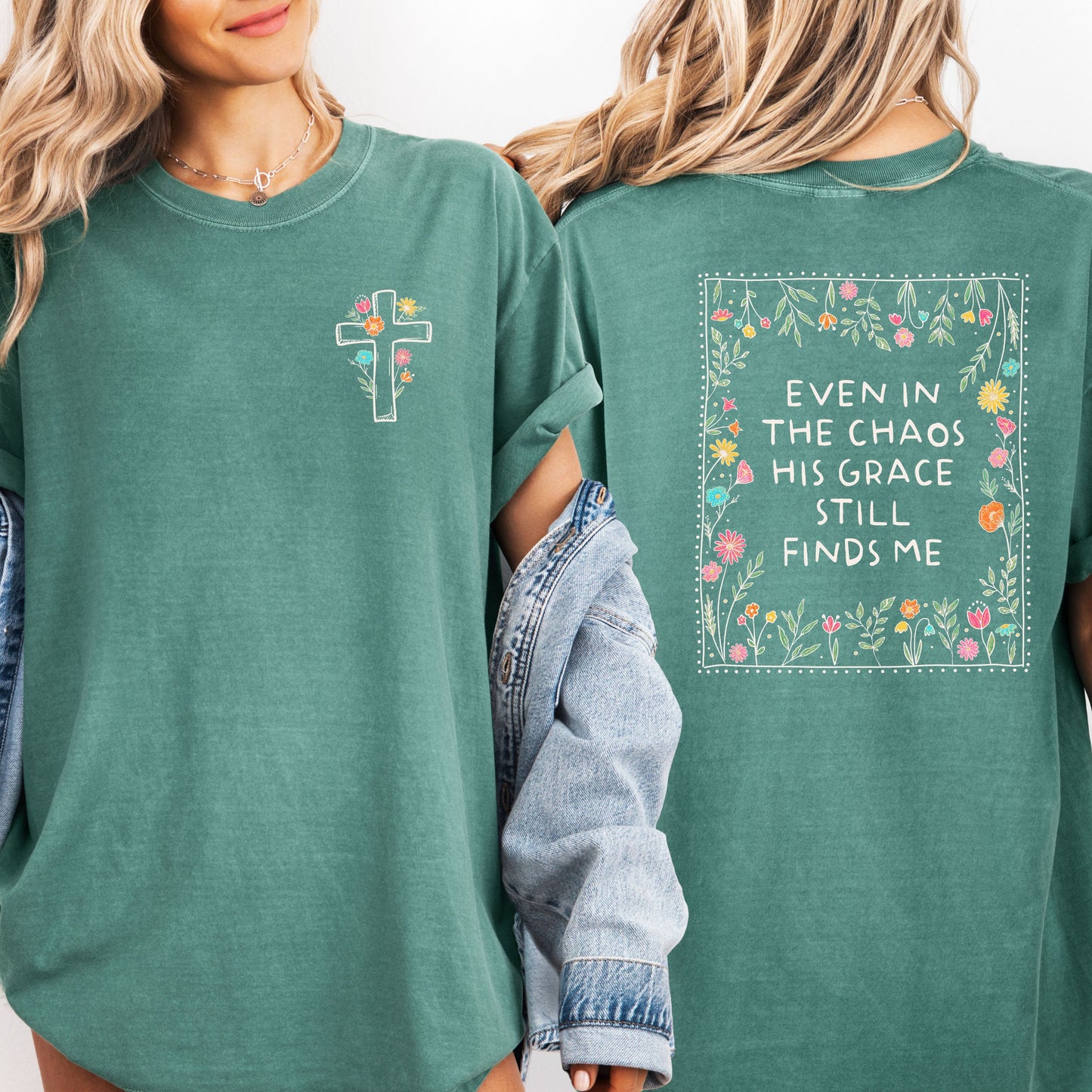 His Grace Finds Me Shirt, Boho Christian Tee, Faith Based Tee, Religious Gift for Her, Church Group Shirt, Bible Study Tee, Jesus Lover Tee