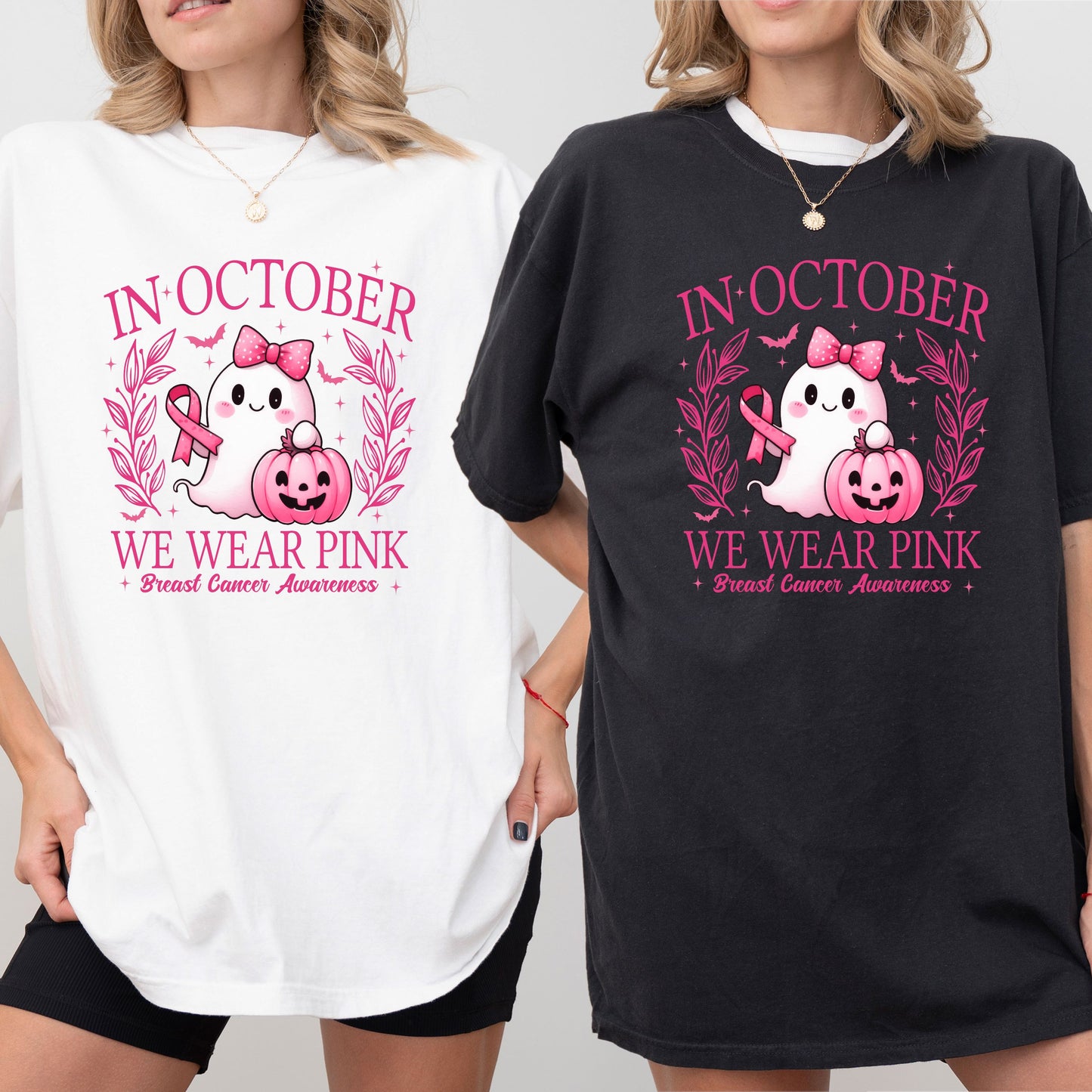 Comfort Colors® Breast Cancer Support Squad Shirt, Family Breast Cancer, Cancer Support team Shirt, In October We Wear Pink Ghost Shirt