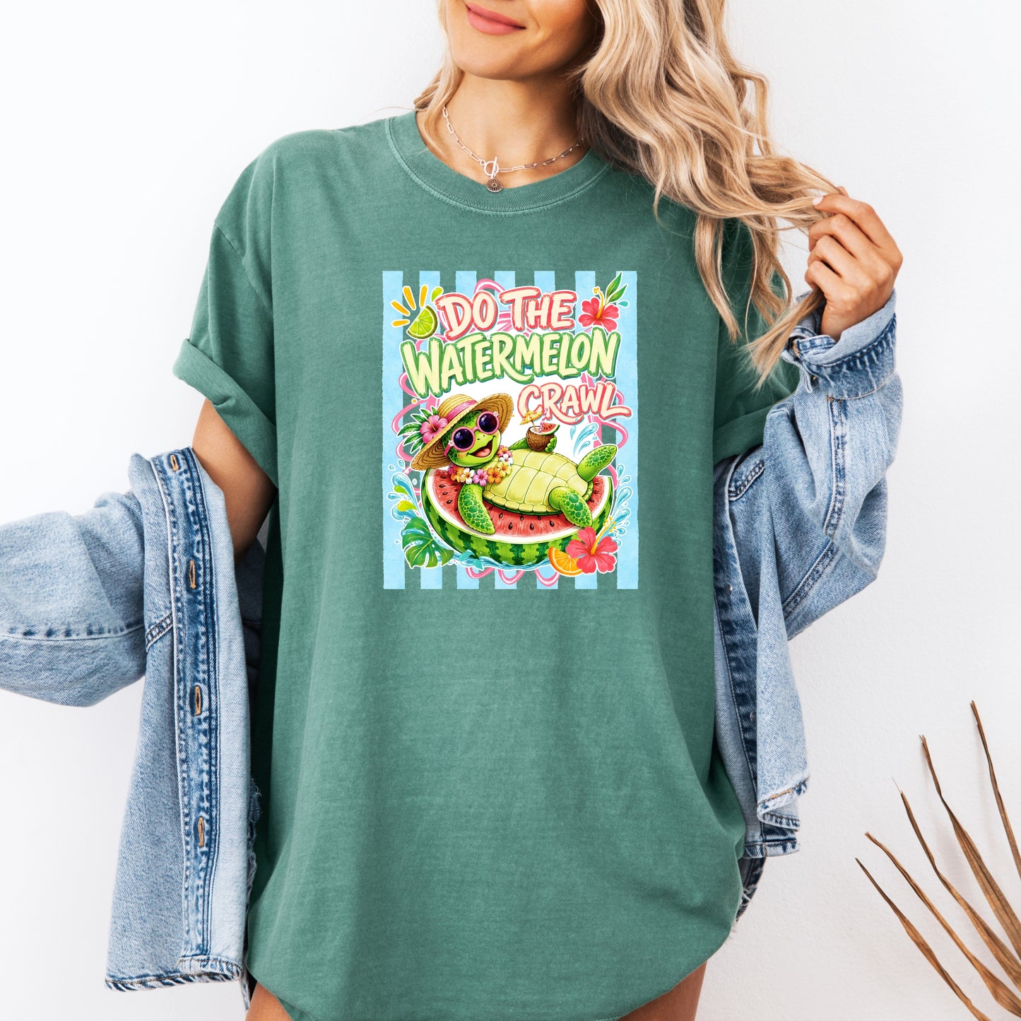 Do The Watermelon Crawl Shirt, Country Concert Tee, Watermelon Turtle Shirt, Tropical Summer Shirt, Hawaiian Vacation Shirt