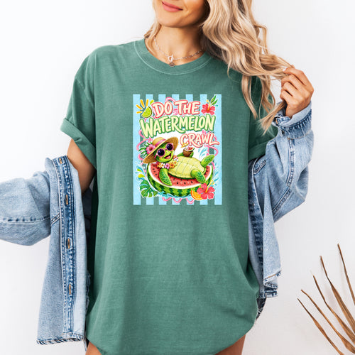 Do The Watermelon Crawl Shirt, Country Concert Tee, Watermelon Turtle Shirt, Tropical Summer Shirt, Hawaiian Vacation Shirt