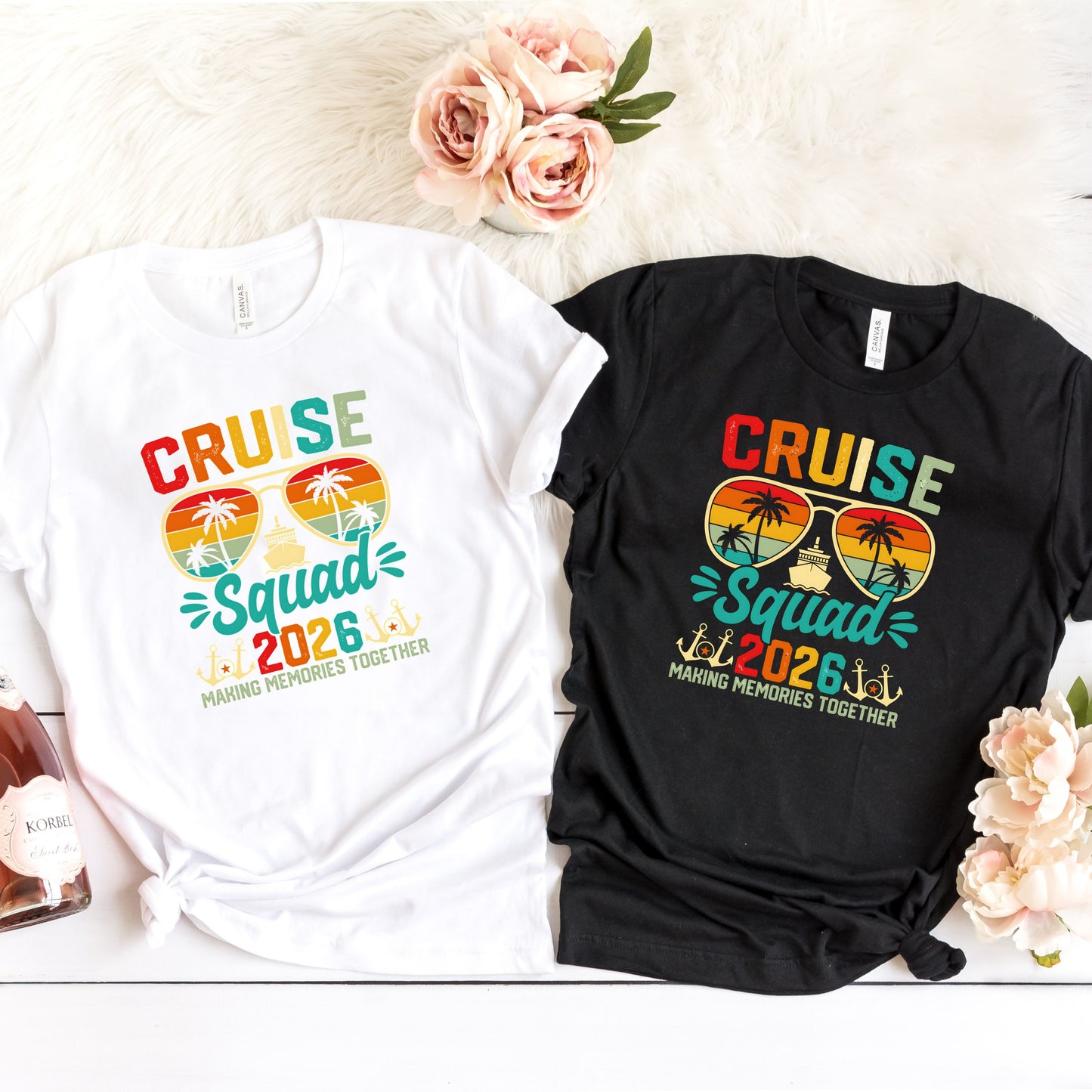 Retro Cruise Squad 2026 T-Shirt, Family Vacation Tee