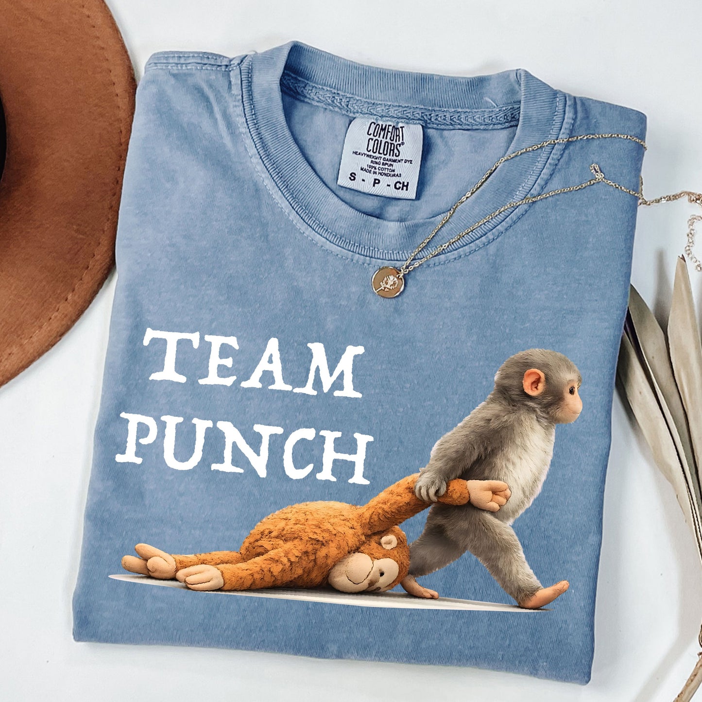 Team Punch  Shirt, Funny Monkey Graphic Tee, Vintage Monkey Humor T-Shirt,  Retro Animal Tee, Sarcastic Friend Gift