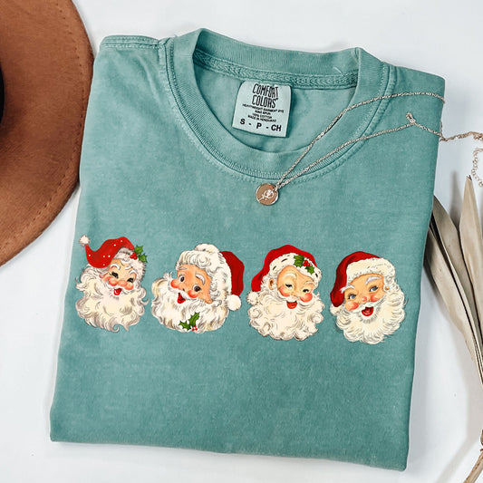 Vintage Santa Claus Comfort Colors® Shirt Sweatshirt Hoodie, 100% Cotton T-Shirt, Retro Santa Claus Christmas Gift,Cute Santa Claus Xmas Tee