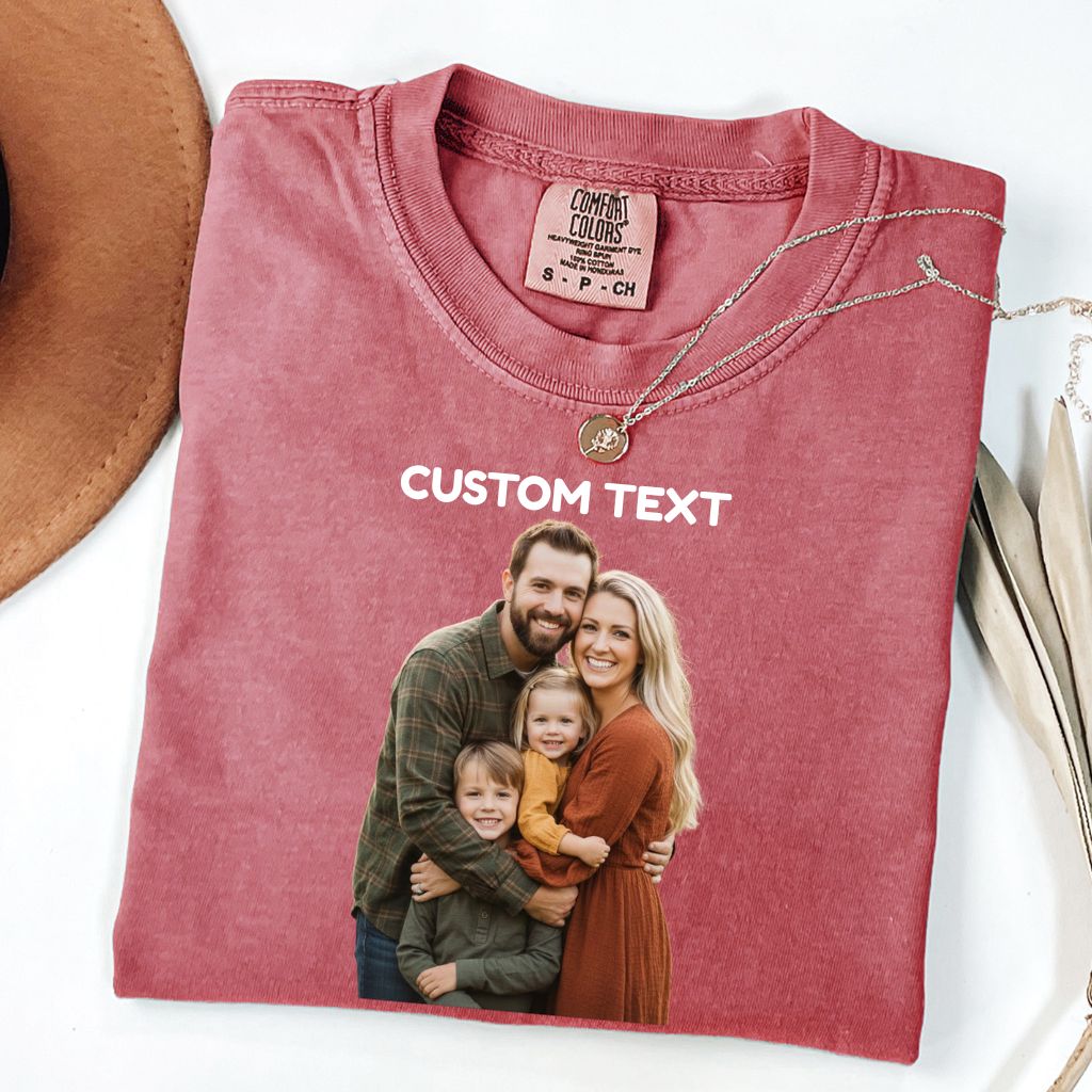 Custom Photo Shirt, Personalized T-Shirt, Custom Picture Tshirt, Your Photo Shirt, Family Picture Tee, Logo Image Shirts Gift