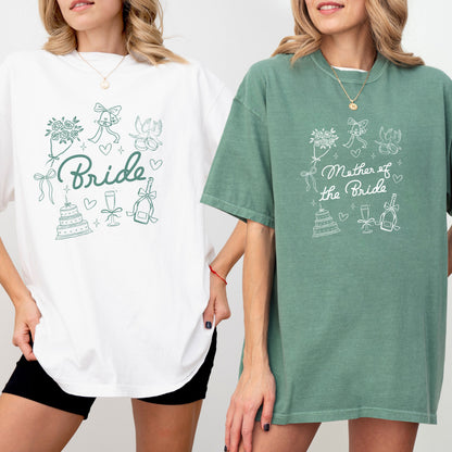 Bride Bridesmaid Shirt, Bridal Party Gift, Trendy Bachelorette Merch, Custom Wedding Day Getting Ready, Group Matching Tee, Comfort Colors