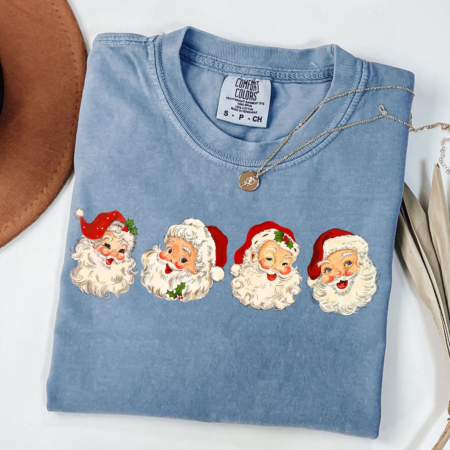 Vintage Santa Claus Comfort Colors® Shirt Sweatshirt Hoodie, 100% Cotton T-Shirt, Retro Santa Claus Christmas Gift,Cute Santa Claus Xmas Tee