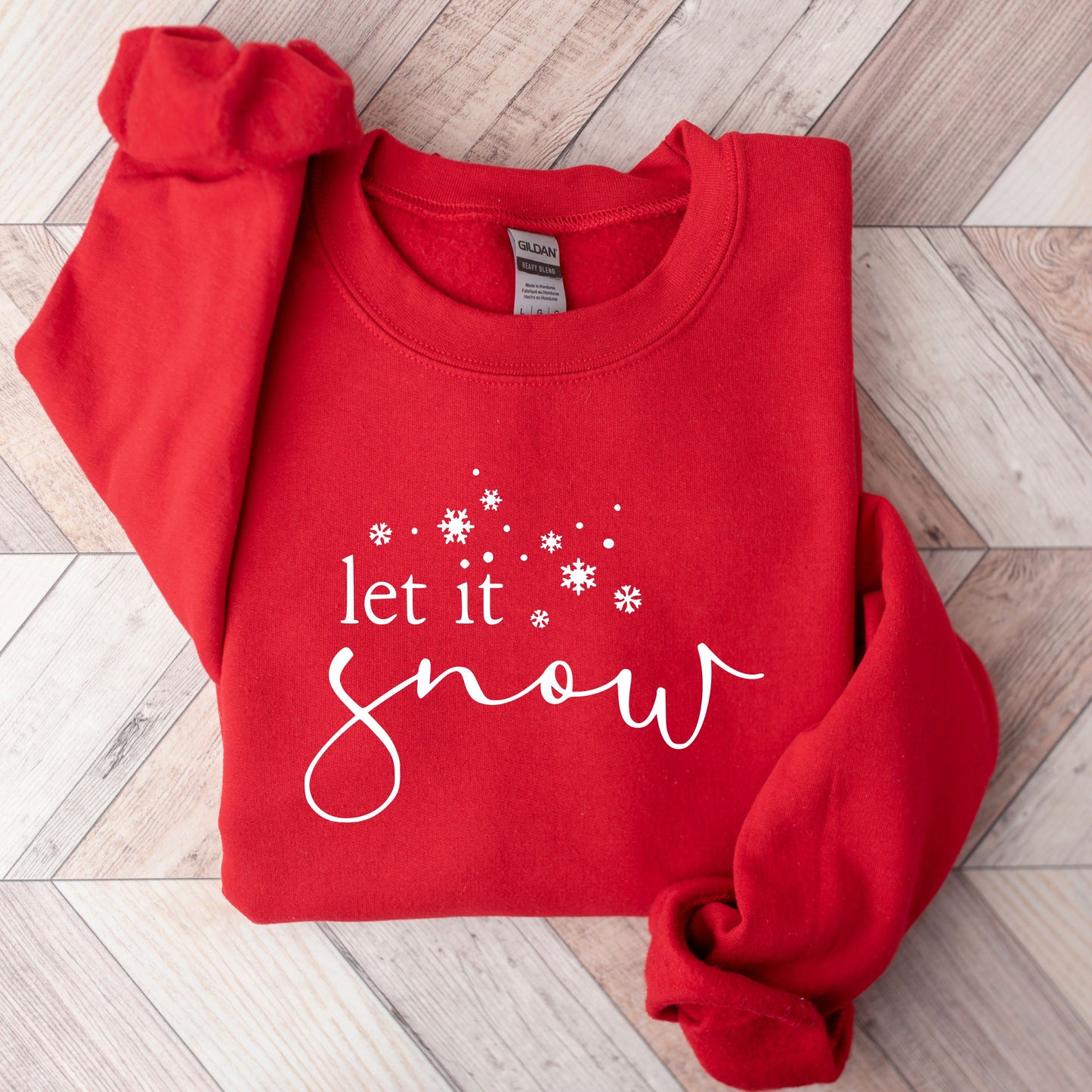 Let It Snow Sweatshirt, Winter Crewneck Sweatshirt, Cozy Snowflake Pullover, Unisex Winter Sweatshirt, Cold Weather Outfit, Snow Hoodie