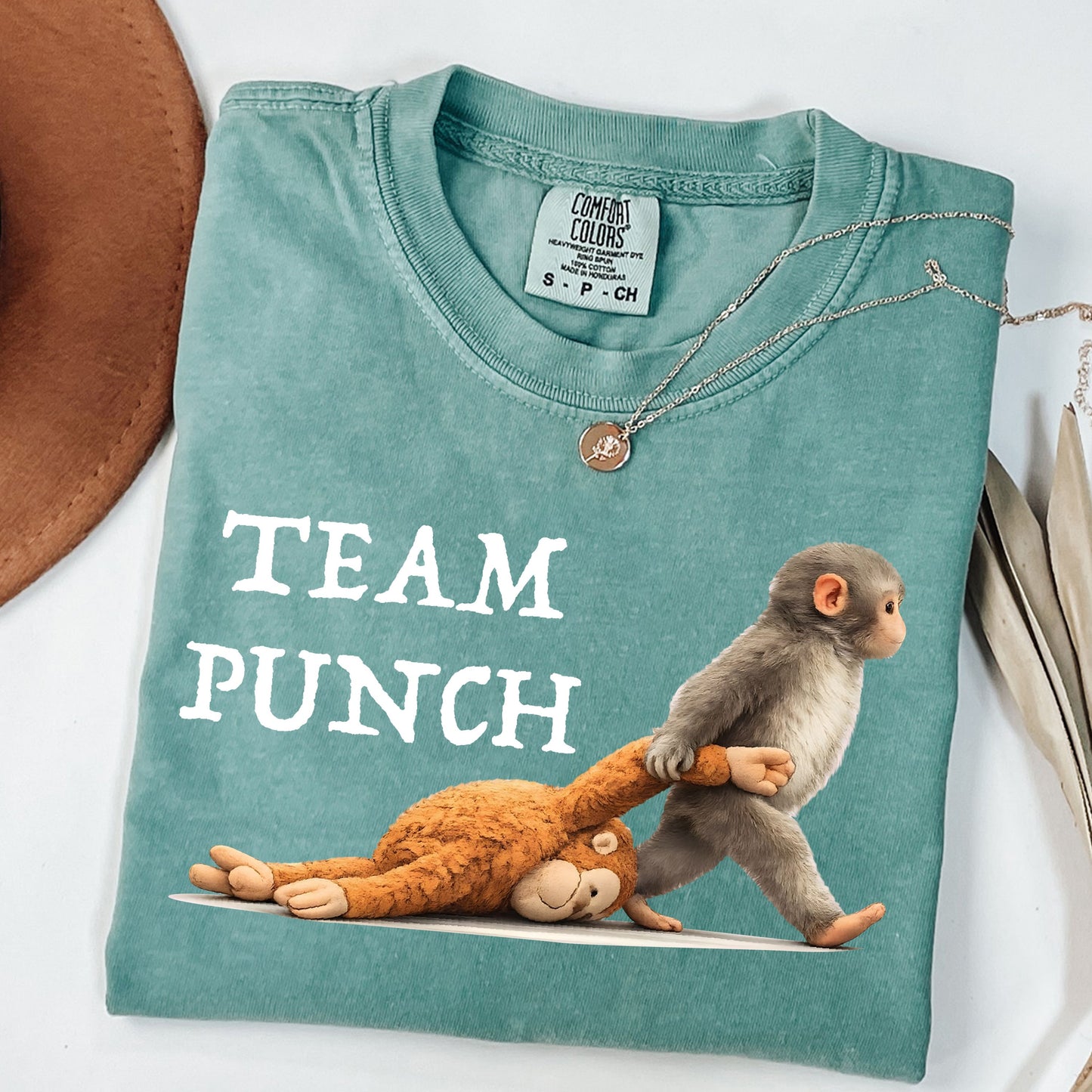 Team Punch  Shirt, Funny Monkey Graphic Tee, Vintage Monkey Humor T-Shirt,  Retro Animal Tee, Sarcastic Friend Gift