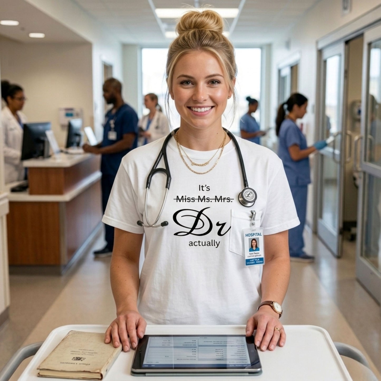 It's Dr. Actually" Comfort Colors® T-Shirt - Academic Doctorate Gift - PhD & Medical Doctor Tee