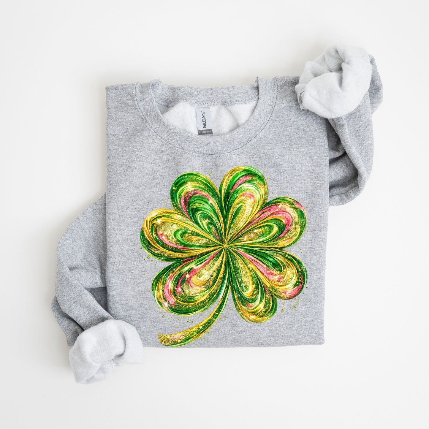 Retro Shamrock Sweatshirt, Womens Lucky Clover Crewneck, St Patrick’s Day Irish Sweatshirt, Four Leaf Clover Pullover, Irish Lucky Hoodie