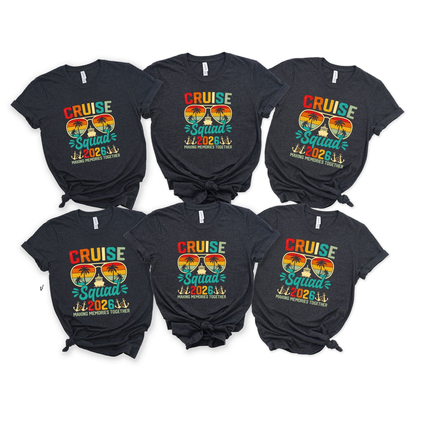 Retro Cruise Squad 2026 T-Shirt, Family Vacation Tee