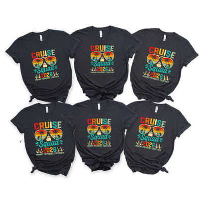 Retro Cruise Squad 2026 T-Shirt, Family Vacation Tee
