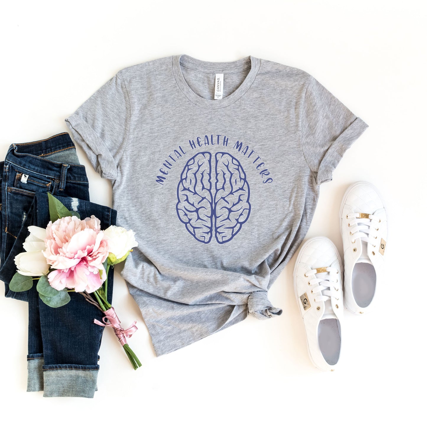 Mental Health Matters T Shirt, Brain Graphic Tee, Awareness T-shirt, Positive Aesthetic Clothes, Mental Health Warrior Gift, Counselor Shirt