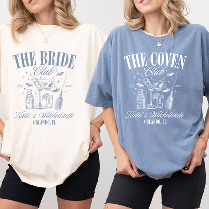 Custom Witchy Bachelorette Shirt Halloween Bachelorette Party Shirt Witchy Bride Shirt The Coven Spooky Bridal Party Gift Gothic Wedding Tee