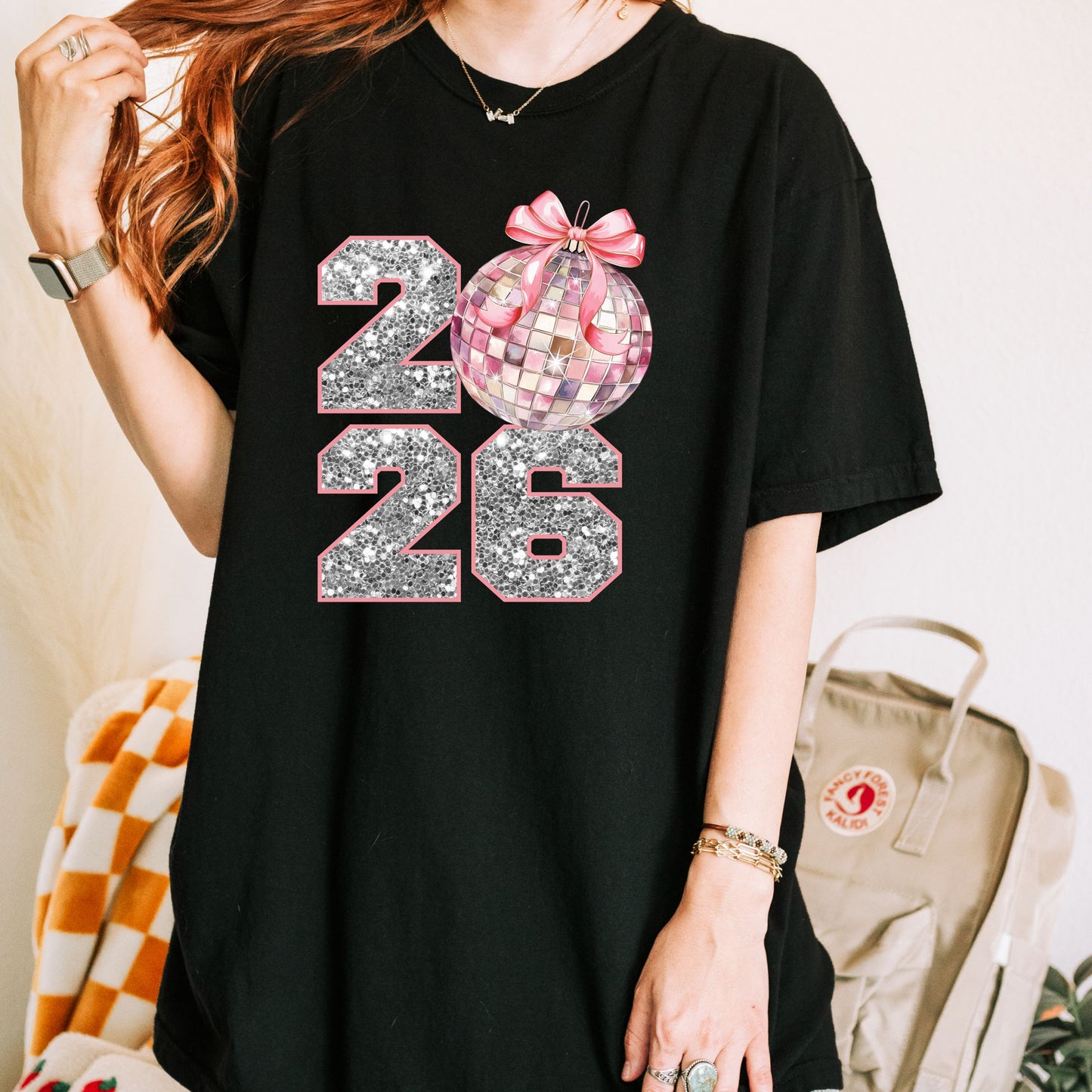 Pink Coquette New Year Eve 2026 Shirt , Retro New Years T-Shirt, Disco Ball Shirt, New Year New Me, 12 New Chapters, Hello 2026