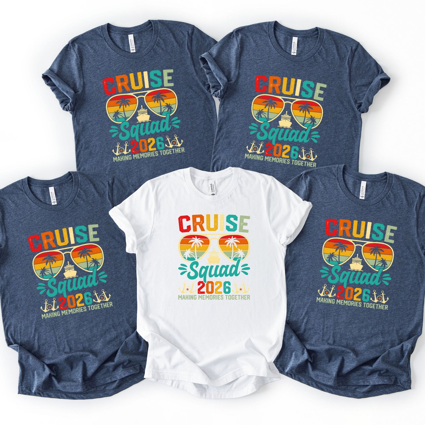 Retro Cruise Squad 2026 T-Shirt, Family Vacation Tee