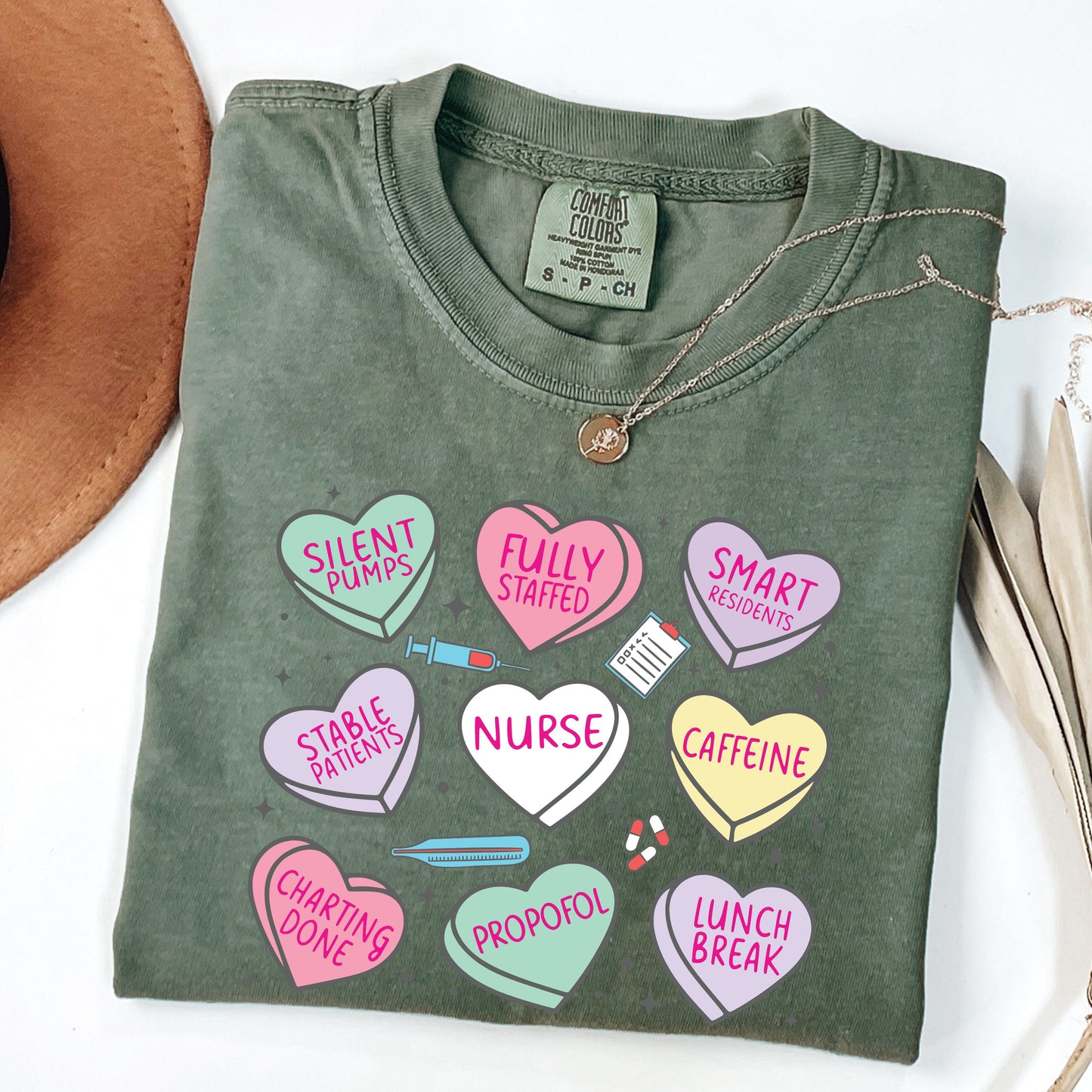 Nurse Valentine Shirt, Candy Heart Nurse T Shirt, Funny Nurse Shirt, RN Gift, Nursing School Shirt, Comfort Colors Nurse RN Valentine Gift