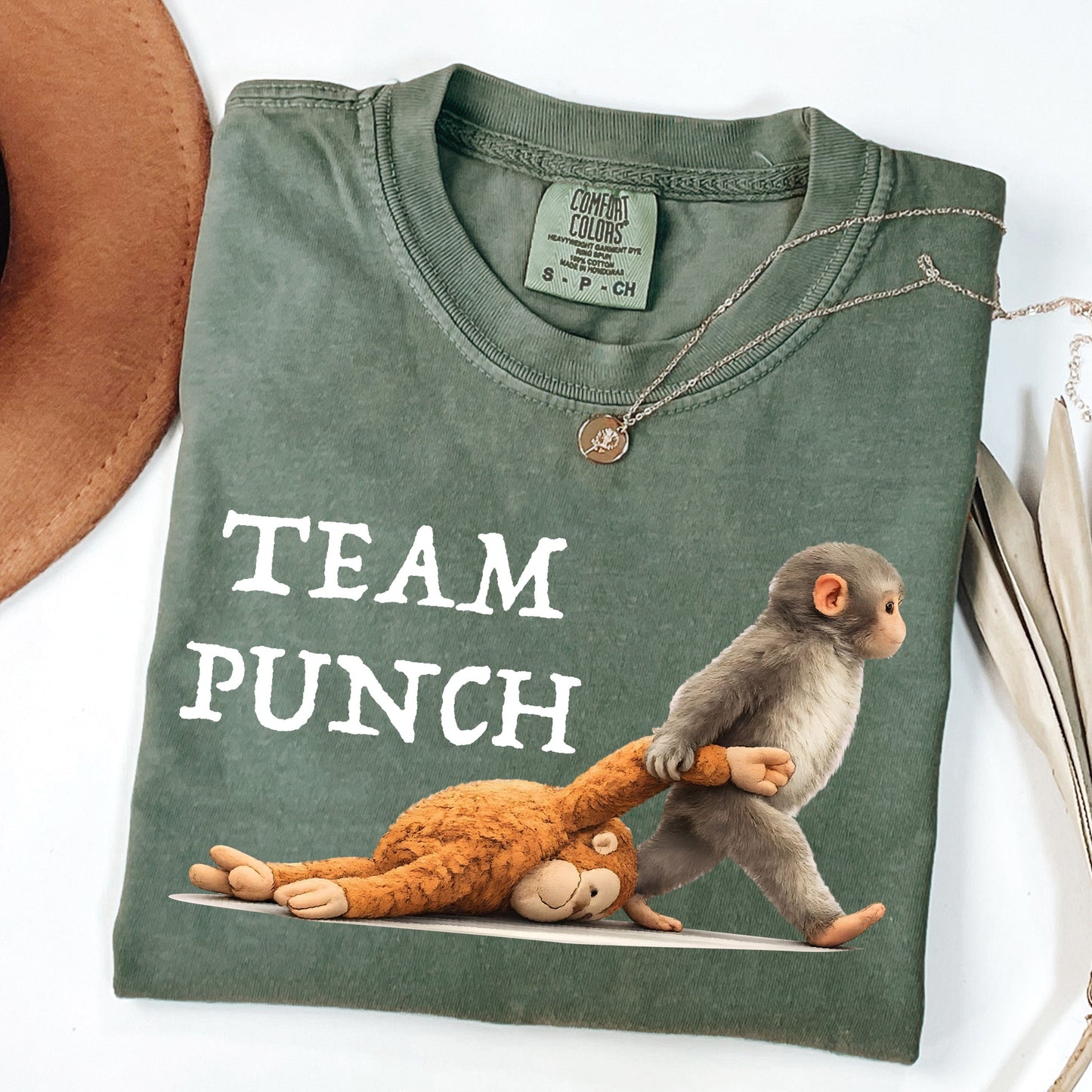 Team Punch  Shirt, Funny Monkey Graphic Tee, Vintage Monkey Humor T-Shirt,  Retro Animal Tee, Sarcastic Friend Gift