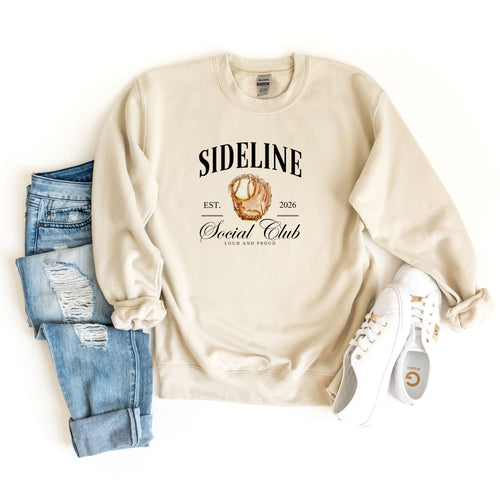 Baseball Social Club Sweatshirt, Baseball Girlfriend Sweater,Baseball Sweatshirt, Baseball Mom Sweat, Baseball Lover Gift, Game Day Sweater