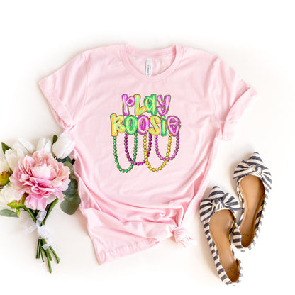 Play Boosie Mardi Gras Shirt 2026, Carnival Mardi Gras Beads Tee, Louisiana New Orleans Party Crew, Fat Tuesday Graphic Tee