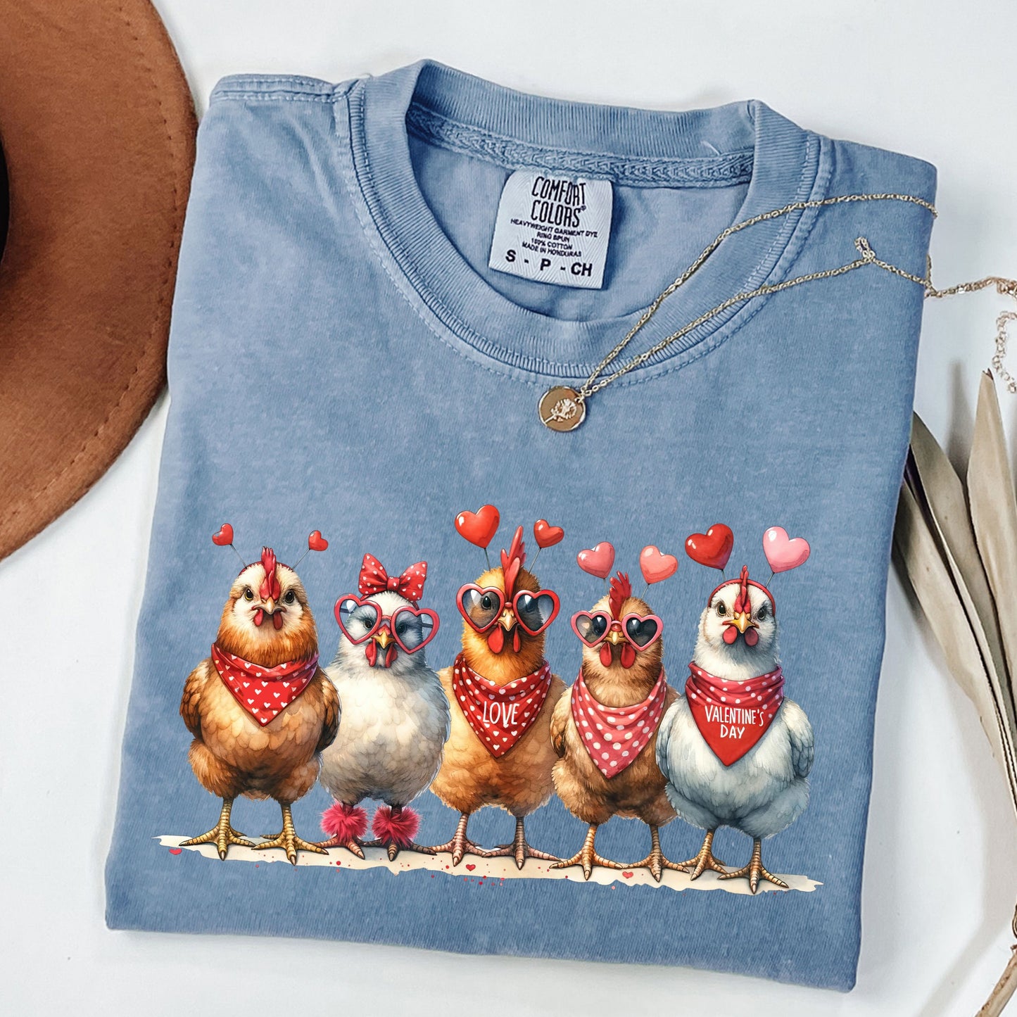 Valentine Chickens Shirt, Farmers Chicken Valentine Gift Tee, Funny Farm Valentine Shirt, Chicken Lover Gift, Comfort Colors Valentine Shirt