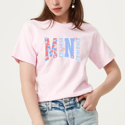 Coquette Patriotic Mama Mini Matching Shirts, Fourth of July Mommy and Me Tee, Floral Bow USA Shirt, 250th Years USA  Anniversary Family Outfit