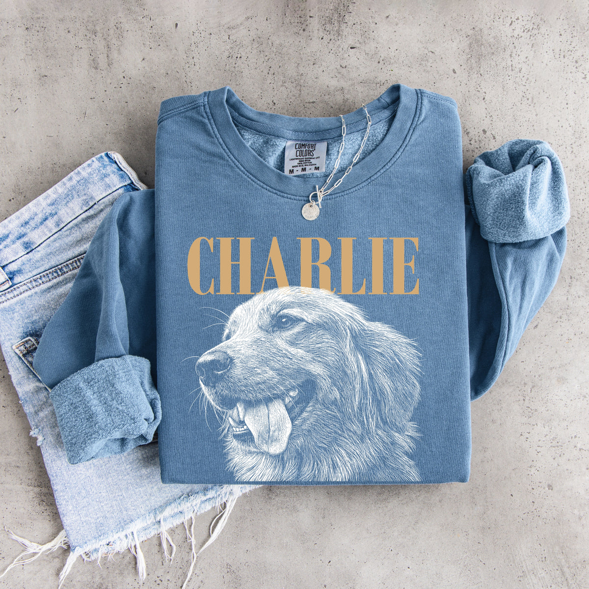 Custom Pet Portrait Sweatshirt from Photo