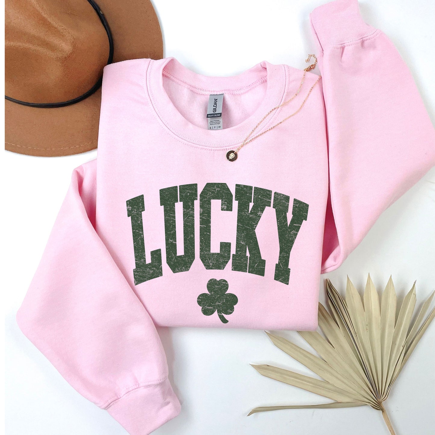 Lucky Shamrock Sweatshirt – Vintage Style Lucky Crewneck, St. Patrick’s Day Unisex  Hoodie