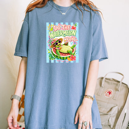 Do The Watermelon Crawl Shirt, Country Concert Tee, Watermelon Turtle Shirt, Tropical Summer Shirt, Hawaiian Vacation Shirt