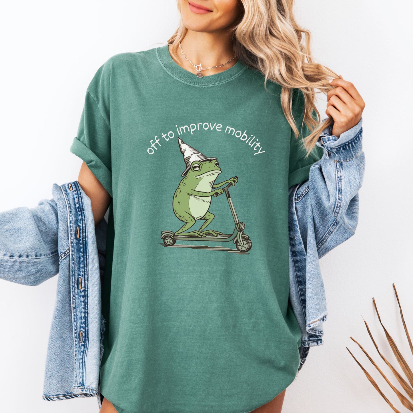 Physical Therapy Gift, Off To Improve Mobility Frog Sweatshirt, OT Student Graduation Gift, Funny PT Crewneck, Whimsical Frog Scooter Shirt