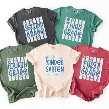 Back To School Shirt, Kindergarten Teacher T-Shirt, First Grade Teacher Tee, Grade Level School Shirt, First Day Of School Outfit