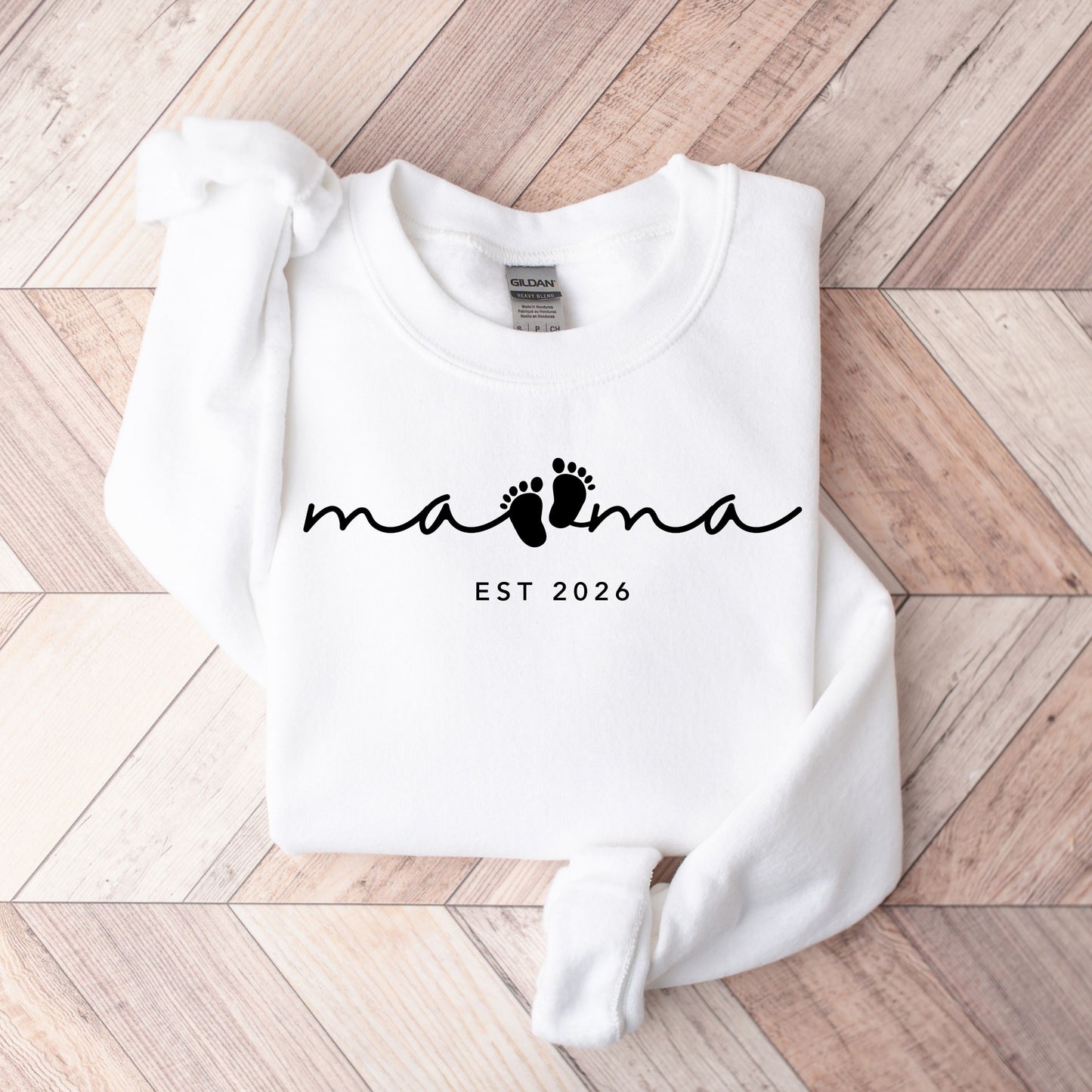 Mama Est 2026 Sweatshirt | Custom New Mom Gift | Baby Announcement Crewneck
